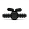 DOJA Industrial | Valvula de Paso | 16mm | Pack 25 | Color Negro | Llave para Tubo de Riego por Goteo, Manguera, Nebulizador Terraza | Uso en Jardin Exterior, Agricultura... Entre Otros