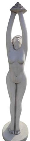 2 x Venus mit Einer Lilie. Gartenfiguren-Set. Cadekor