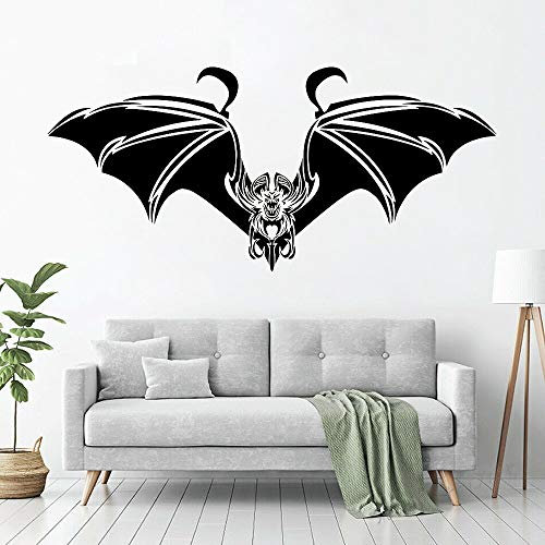NSRJDSYT Fledermaus Wandtattoo Vampir Fledermaus Wandaufkleber Vinyl Aufkleber für Home Interior Design Kunst Wandbilder Schlafzimmer Dekoration Zubehör 124x57cm