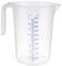 APS Misurino da 2 litri, diametro 15 x altezza 20,5 cm, bicchiere in plastica con scala esterna in rilievo, manico aperto, graduazione L/ml, lavabile in lavastoviglie