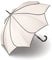 Pierre Cardin Regenschirm Stockschirm mit Automatik Sunflower black & white edition weiß