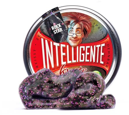 Intelligente Knete - Das Original! Rock Star mit Glitzer-Konfetti - Kinderknete und Therapieknete in einem - besser als jeder Stressball! Für Kinder und Erwachsene (Medium-Dose, 40g)
