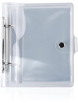 Modixun Álbum de fotos pequeño transparente para fotos de 4 x 6 pulgadas, libro de fotos de hojas sueltas, libro pequeño con 25 páginas interiores transparentes, capacidad para 50 fotos, estilo A