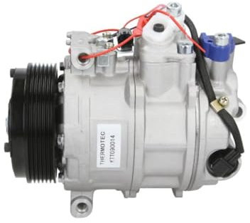 THERMOTEC A/C Kompressor für Klimaanlage Klimakompressor mit ID: 7SEU16C Kältemittel: R134a PAG 46 mit 110mm Riemenscheibe Rippenanzahl: 6 passend für MERCEDES-BENZ C-Klasse Limousine (W204) KTT090014
