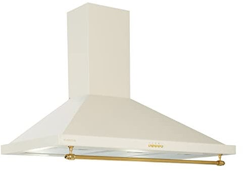 Klarstein Campana Extractora Decorativa 90 cm con Luces LED, Extractor Cocina Flujo Aire 591.5m³/h, Campanas Extractoras Acero, Extractores para Cocina con Filtros Anti Grasa con Bajo Consumo