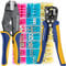 haisstronica Set di utensili per crimpatura per connettori termorestringenti con 280 connettori termorestringenti per cavi di grado marino AWG 22-10 e spelafili