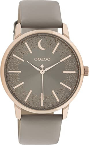 Oozoo Timepieces Damen Uhr - Armbanduhr Damen mit 20mm breites Lederarmband | Hochwertige Uhr für Frauen - Edle Analog Damenuhr in rund C11041