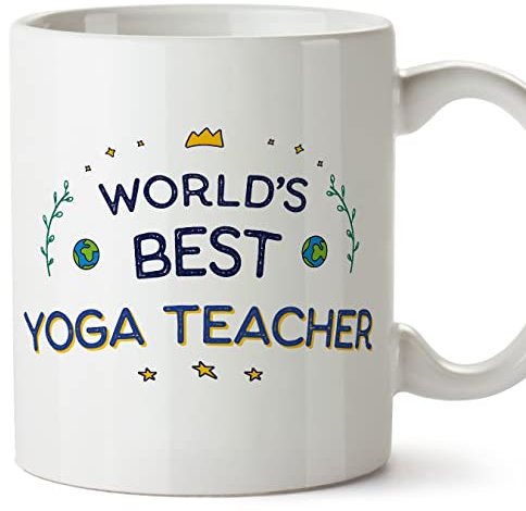 Mugffins Tazza in ceramica per ISTRUTTRICE DI YOGA - 11 oz / 350 ml - In inglese - World's Best - Idea regalo per compleanno, anniversario, natale, laurea