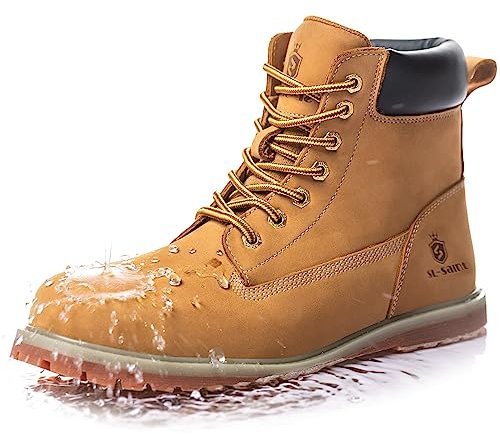 SL-Saint wasserdichte Stahlzehe Klassische UPGRADED Arbeitsstiefel für Männer Bau Isolierte Sicherheitsschuhe… (numeric_43)