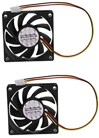 2 ventilateurs internes 12 V 3 broches pour PC 70 x 70 x 15 mm