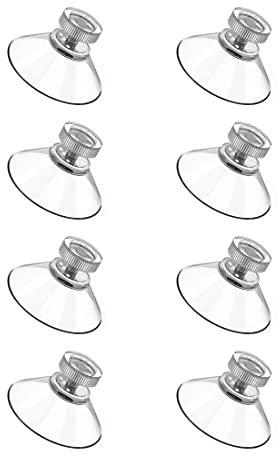 8 Ventosa Grande in Plastica di Gomma Ventosa Anti-Collisione Trasparente Dado a Perno in Metallo Ventosa Forte in PVC Trasparente Ricambio con Dado a Vite