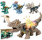 MindWissUp Dinosaurier Montage Spielzeug, 4 Stück Kinder DIY Dinosaurier Spielzeug Set mit Ton und Licht, STEM Puzzle-Montage-Dinosaurierspielzeug Geschenke, für Jahre Jungen Mädchen 3+