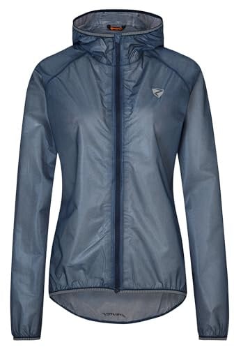 Ziener Damen NATINA Regenjacke - Fahrrad|Mountainbike|Outdoor - wasserdicht,atmungsaktiv,super leicht, hale navy, 38