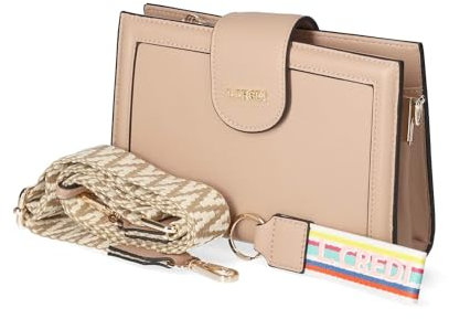 L.Credi Damen Schultertasche/Umhängetasche MIRJA Beige Synthetik, Größe:-, Farbauswahl:Rose/pink