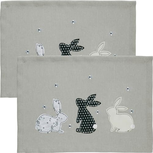 Erwin Müller Tischset 2er-Pack grau Größe 35x50 cm