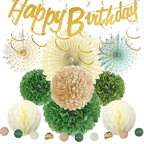 Geburtstagsdeko,Party Deko Happy Birthday Girlande Deko Geburtstag Geburtstag Deko Happy Birthday Deko Birthday Decorations Geburtstagsdeko Frauen Geburtstagsdeko Mann Pompons Deko Partydeko