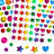 1710 Stück Glitzer Aufkleber für Kinder Herz Sterne Rund Selbstklebend Sticker für Valentinstag Ostern Hochzeit Gästebuch Geschenkbeutel DIY Handwerk Scrapbooking Umschlagsiegel Dekoration