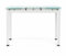 Dmora - Table Extensible, avec Structure en métal Blanc et étagère en Verre, 110x70x76