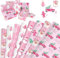 DPKOW Rosa Weihnachten Geschenkpapier, 12 Blätter Weihnachten Wrapping Paper Weihnachtsbaum Schneemann Schneeflocke Einschlagpapier Weihnachten, recycelbar Geschenk Verpackung Weihnachten, 70 * 50cm