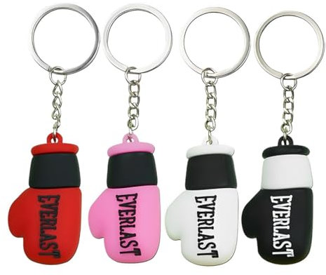 Porte-clés de gants 4 pièces, mini porte-clés mixte de gants, gants de boxe pendentif nouveauté pour hommes et femmes, cadeau de fête des pères de vélo