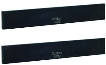 Guyker Blanks Bone Nut, String Pillow Nut Saddles Unslotted Guitar Bridge Nut Replacement Parts Accessories for Mandolin Banjos Ukulele Acoustic Folk Electric Guitar 2 Piece, Black 85x3x12mm 8532