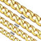Daisy Philip 3mm 5mm 7mm 8mm CURB Mens Necklace Gold Chain Cuban - Stainless Steel Jewellery - Neck Link Chains for Men Man Women Boys Kids (50cm*3mm)