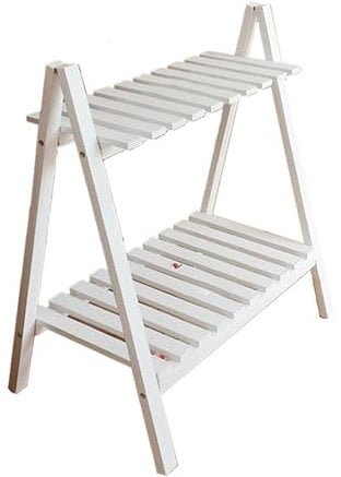 Leiter-Pflanzenständer – faltbares Leiterregal, Pflanzenständer, Blumentopfständer, Terrasse, rustikaler Holzständer mit Regalen, Outdoor-Ständer