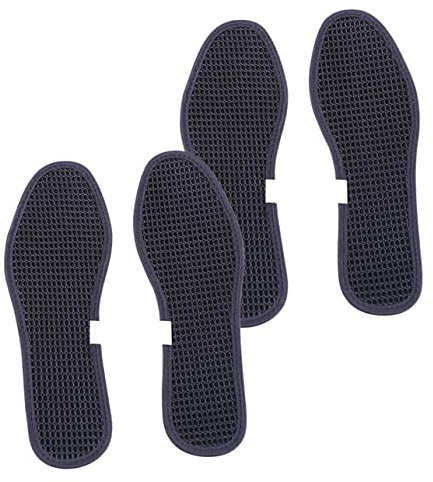 Gogogmee 2paare Bambus-aktivkohle Einlegesohlen Schwarz Atmungsaktive Schuhpads Schweißabsorbierend Geruchsreduzierend Langlebige Sportschuh-einlagen Für Fußpflege