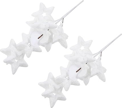 DIYEAH 2 Pz Talee Natalizie Forniture per Feste di Natale Mazzi di Natale Decorazioni Floreali Simulate Rami di Decorazione Dell'albero di Natale Accessorio Natalizio Mazzo Bianca Schiuma