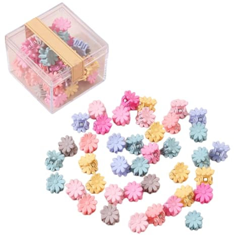 36 pinzas pelo niña, pinzas para el pelo para niña, mini pinzas para el pelo, pinzas de colores para niña pequeña, pinzas con forma de margarita