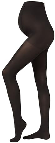 CALZEDONIA Woman's Opaque Matte Maternity 60 Denier Tights in Black, Size L