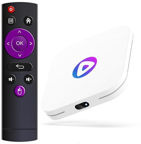 LEFFOT Android 13 TV Box 2025, M1 4K Ultra HD TV Streaming Device, 4GB RAM + 64GB ROM, Smart TV Box con HDR10, 2.4G & 5G WiFi 6, BT 5.0, Rockchip RK3528 Quad-Core A53