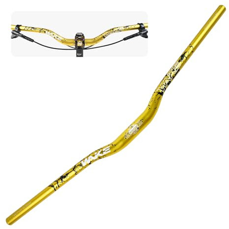 WAKE Fahrrad Lenker 31.8mm*780mm Extra Langer Breiter 30mm Höhe Riser Bar Aluminiumlegierung für Radfahren MTB Mountainbike Rennräder (Gold)
