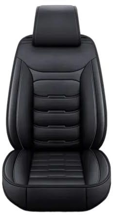 Auto Sitzbezug Auto-Set Autositzbezüge Aus PU-Leder Einzelner Front-Split-Schutz Vier-Jahreszeiten-Universal-Passform Für Die Meisten Autos Und SUVs Autozubehör Sitzbezüge Auto(Black-1PC)