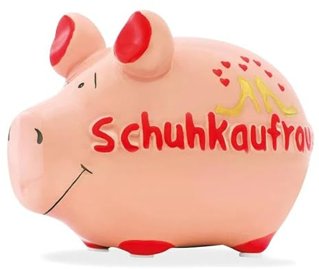 Spardose Schwein Schuhkaufrausch - Keramik