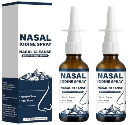 Jod-Nasenspray, reinigt und erfrischt die Nasengänge. Für alle geeignet (2pcs)