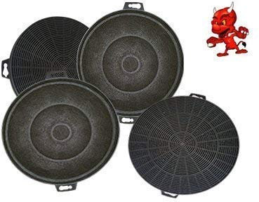 Mega Spar Set 4 Aktivkohlefilter Filter Kohlefilter für Dunstabzugshaube Abzugshaube Jan Kolbe Angolo 5CN, Cleo 5CN, DI 40