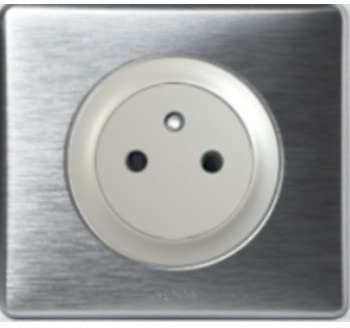 Prise Céliane Anodisé Aluminium, affleurante - griffe - Non