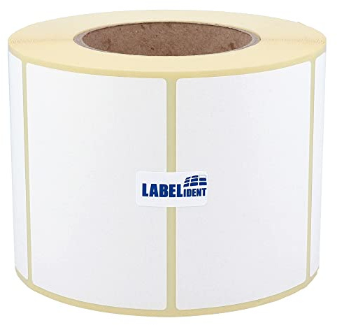 Labelident Thermoetiketten wieder ablösbar 105 x 74 mm - 1.000 selbstklebende Thermodirekt Etiketten für Thermodrucker