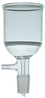 DADAKEWIN 250ml G3 Glass Embudo Buchner, Joint 24#, Tamaño De Poro 15-40 Micron, Aspiradora Lab Filtración Resistente Al Calor Lab Embudo Pack De 1 (Size : 250ml/24#)