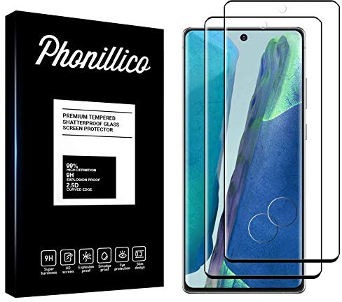PHONILLICO [Pack de 2] Verre Trempe Bord Noir pour Samsung NOTE 20 - Film Protection Ecran Verre Trempe Resistant [Lot de 2] Vitre Protecteur Anti Rayure