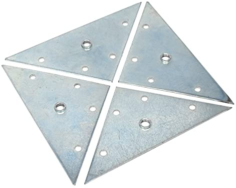 Design61 Juego de 4 placas de montaje atornillables (117 x 117 mm, para patas de muebles con rosca M10)