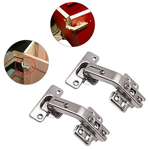 Bisagra de bisagra de ángulo de 135 grados con combinación de tornillos puerta de esquina plegable bisagra oculta para gabinete de cocina armario muebles puerta de esquina 2piezas