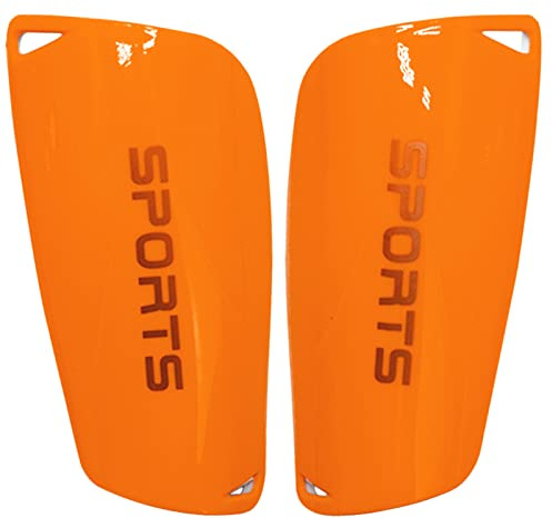 SZXMDKH Football Shin Guards, Shin Guards Pads, Youth Boys Girls Shin Pad Sleeves for Football Games, EVA Cushon Protection Reduce hit & Injuries(Orange),M