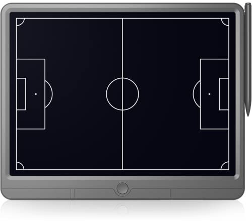 TUGAU Taktiktafel Fußball Elektronisch für Fußballtrainer, 15 Zoll Tragbar Löschbarem Profi Taktiktafel für die Schulung oder Spielanalyse