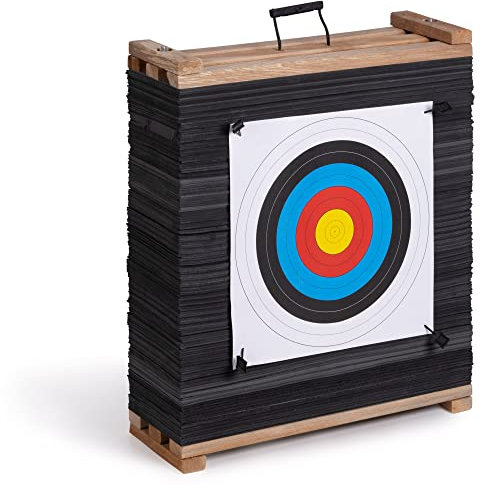 YAK Archery Delux Zielscheibe Bogenschißen mit wechselbaren Lamellen 60x60x20 cm