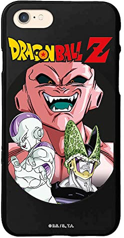 Personalaizer iPhone 7-8-SE 2020 Case - SE 3(2022) Black with a Dragon Ball Z Freeza Cell and Buu Design
