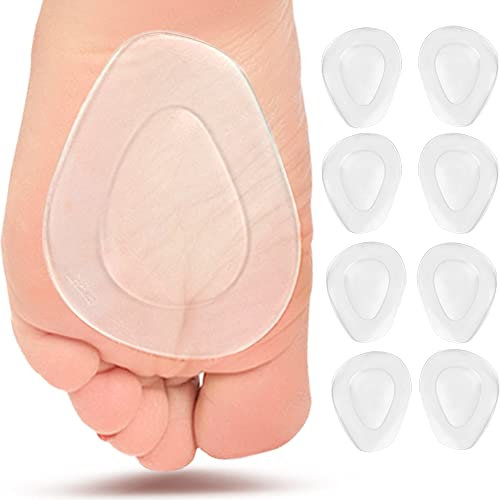 Mittelfußpolster Frauen 8er Pack, Fußballen Kissen für Männer, Schuhpolster Fußpolster zur Schmerzlinderung, Gel Metatarsal Pad Einlegesohlen, Fußkissen für Fußballen Hornhautkissen