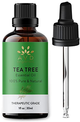 AVD Organics Tea Tree Essential Oil 30ml - 100% Pure and Natural Therapeutic Grade Aromatherapy Essential Oil for Relaxation, Skin & Hair- 1 fl. Oz