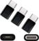 DIGITALRISE 3X Adapter von Micro-USB Buchse auf USB Type-C Stecker, wandelt USB 2.0 Typ B zu USB 3.1 Typ C, Farbe Schwarz